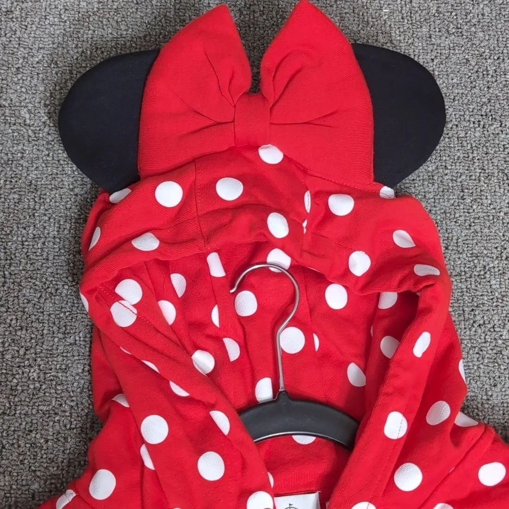 Disney WDW Zip Hoodie Minnie MouseRed Polka Dot Hoodie with Ears Size 2X *NWT* - Picture 4 of 9